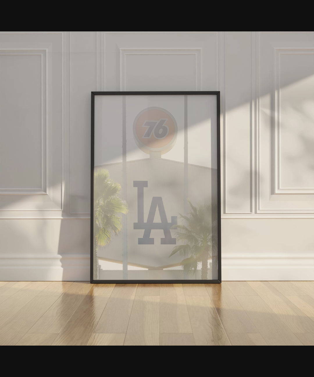 76 & LA – Chavez Ravine Sun Haze | Los Angeles Dodgers Baseball Fine Art Print