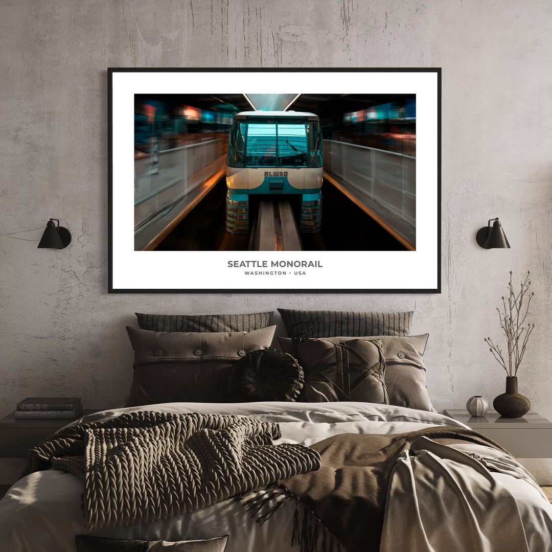 Chris Fabregas Fine Art Photography Digital Download Seattle Monorail Digital Download, Iconic Fine Art Print Home Decor Wall Art print High-quality fine art photography print 