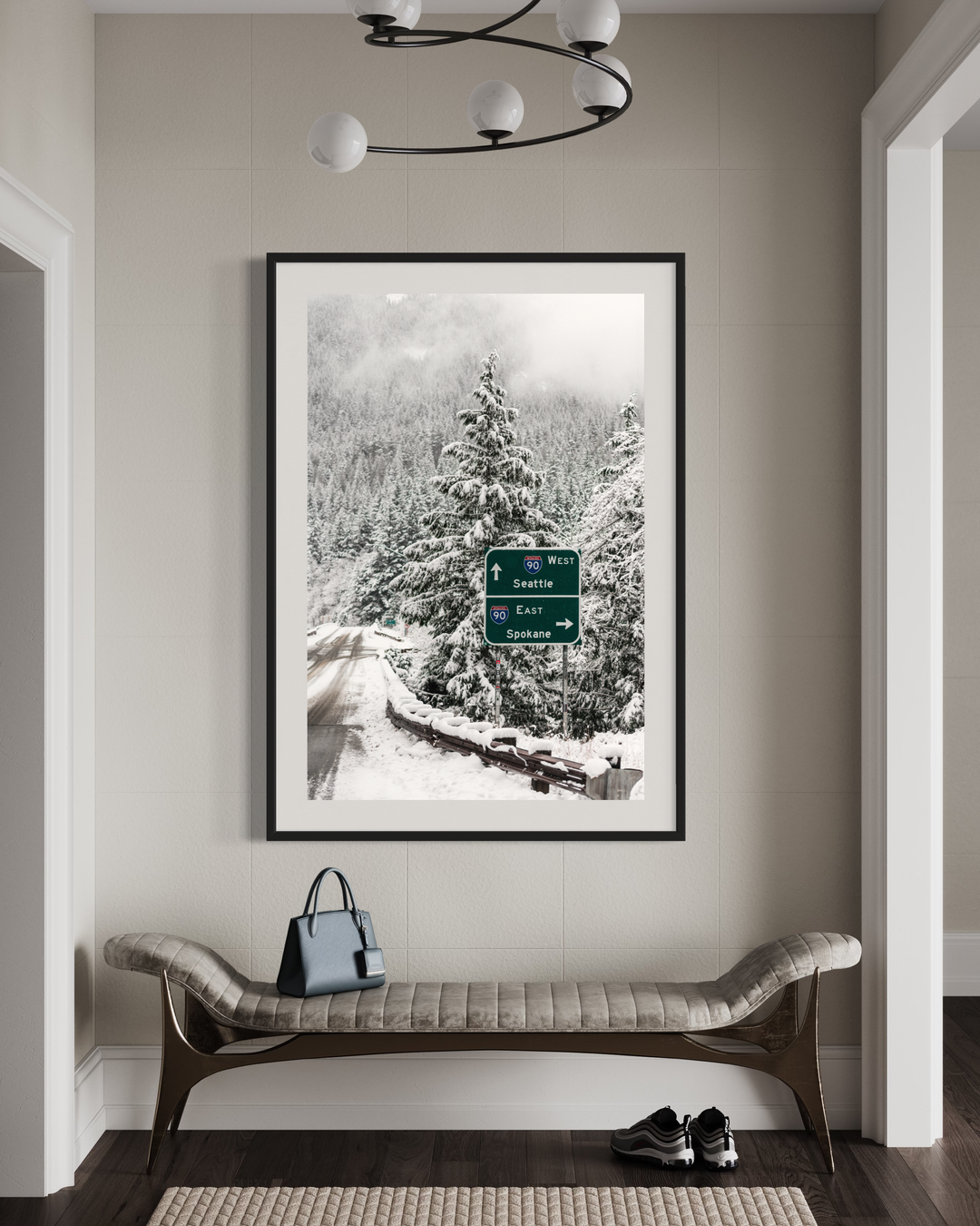 Chris Fabregas Photography Metal, Canvas, Paper, Acrylic Snowy Mountain Road Fine Art Print - Pacific Northwest Winter Scene Wall Art print High-quality fine art photography print 