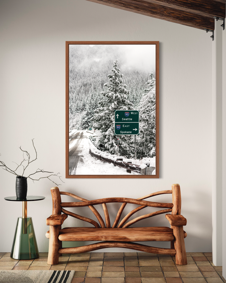 Chris Fabregas Photography Metal, Canvas, Paper, Acrylic Snowy Mountain Road Fine Art Print - Pacific Northwest Winter Scene Wall Art print High-quality fine art photography print 