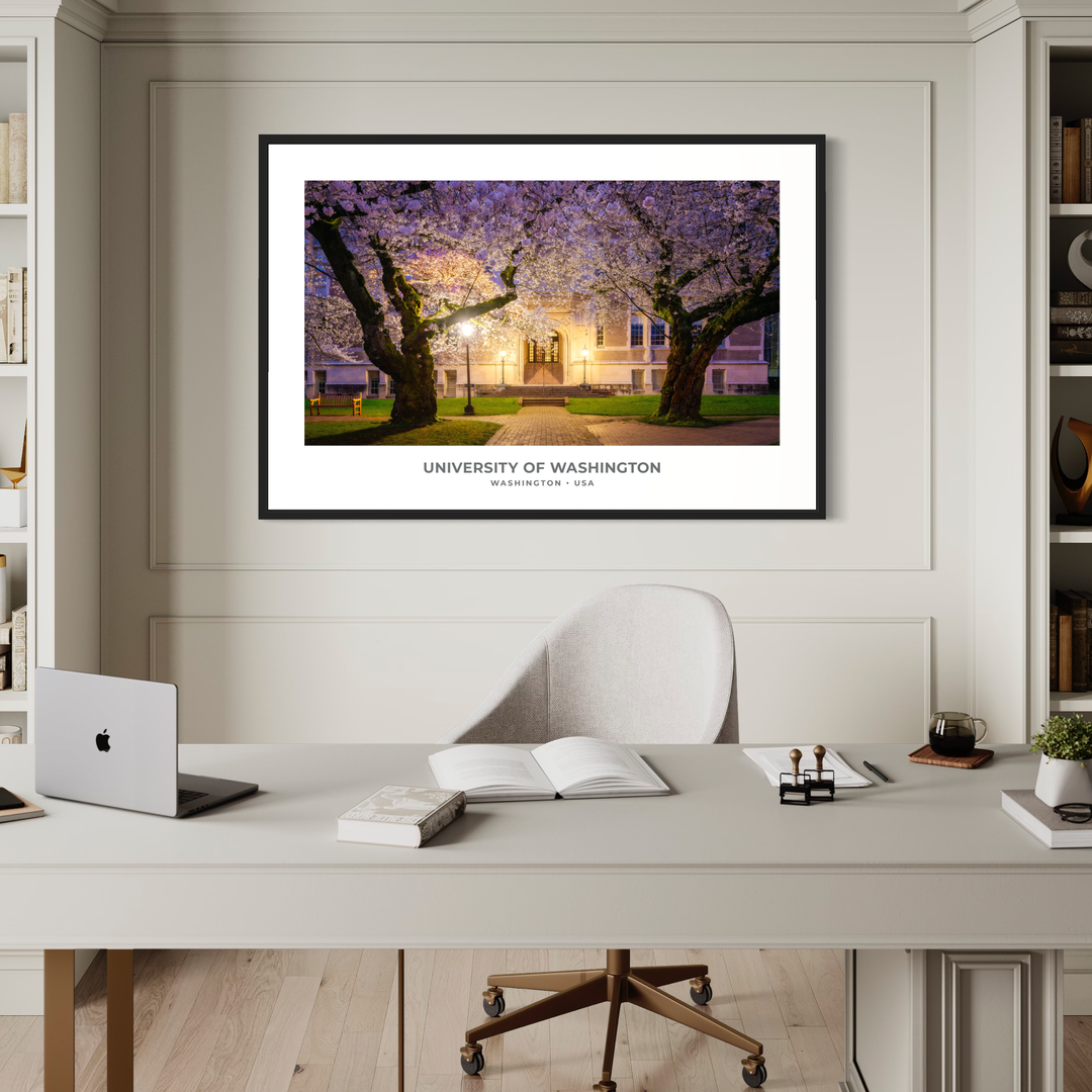 Chris Fabregas Fine Art Photography Digital Download UW Cherry Blossoms Printable Art, University of Washington Wall Decor Wall Art print High-quality fine art photography print 