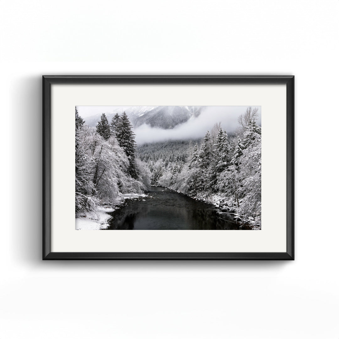 Chris Fabregas Photography Metal, Canvas, Paper, Acrylic Winter River Fine Art Print - Snowy Mountain Landscape Wall Art Wall Art print High-quality fine art photography print 