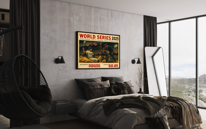 World Series 2025 Poster Printable | Dodgers vs Blue Jays Vintage Program Cover | Dodger Stadium Baseball Wall Art | JPEG Download Digital Download Chris Fabregas Fine Art Photography Wall Art print High-quality fine art photography print 