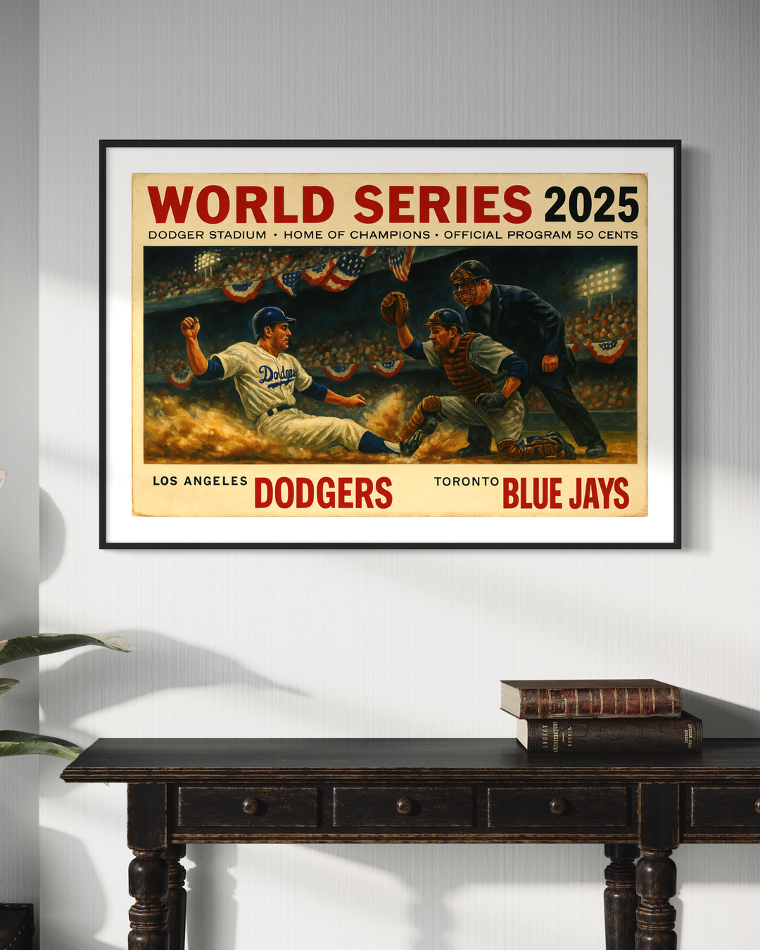 World Series 2025 Poster Printable | Dodgers vs Blue Jays Vintage Program Cover | Dodger Stadium Baseball Wall Art | JPEG Download Digital Download Chris Fabregas Fine Art Photography Wall Art print High-quality fine art photography print 