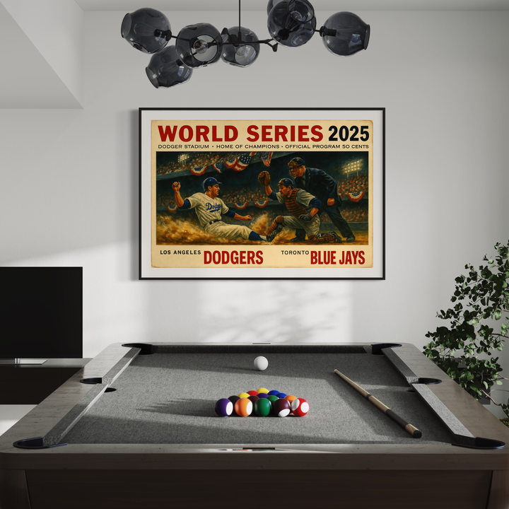 World Series 2025 Poster Printable | Dodgers vs Blue Jays Vintage Program Cover | Dodger Stadium Baseball Wall Art | JPEG Download Digital Download Chris Fabregas Fine Art Photography Wall Art print High-quality fine art photography print 