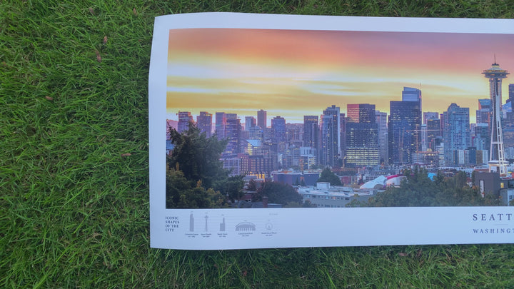 Seattle Skyline Panoramic Print From Kerry Park