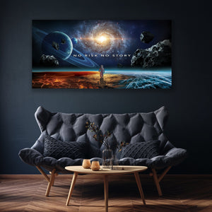 Chris Fabregas Fine Art Photography Motivational Canvas Space Motivational Canvas Print, NO RISK NO STORY Wall Art print