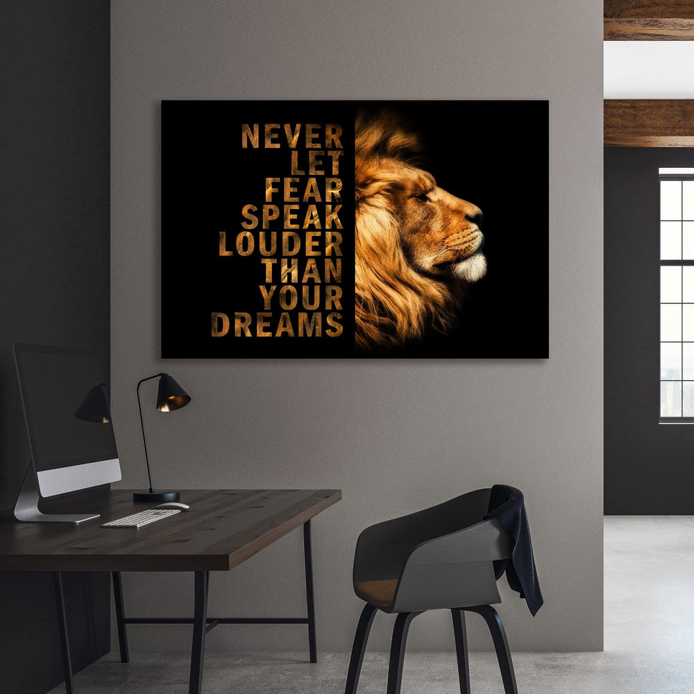 Chris Fabregas Fine Art Photography Motivational Canvas LION MOTIVATIONAL CANVAS, Inspirational Wall Decor Wall Art print