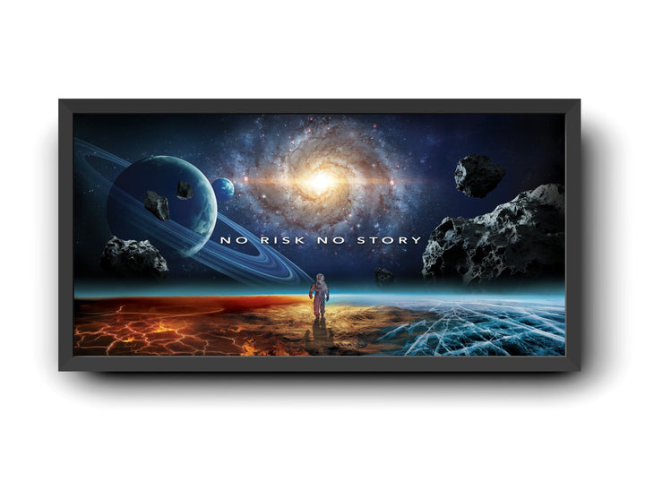 Chris Fabregas Fine Art Photography Motivational Canvas Space Motivational Canvas Print, NO RISK NO STORY Wall Art print