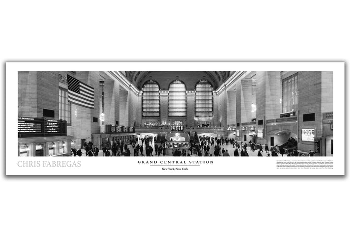 Chris Fabregas Fine Art Photography Panoramic Poster Grand Central Station, Panoramic Wall Art Poster Wall Art print