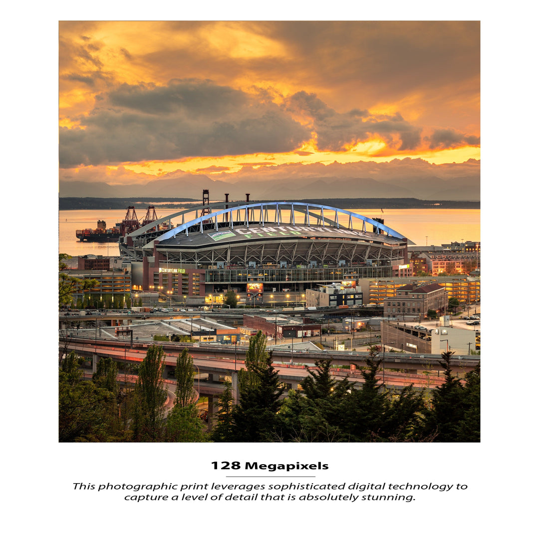 Chris Fabregas Fine Art Photography Panoramic Poster Seattle Skyline Panoramic Print From Beacon Hill Wall Art print