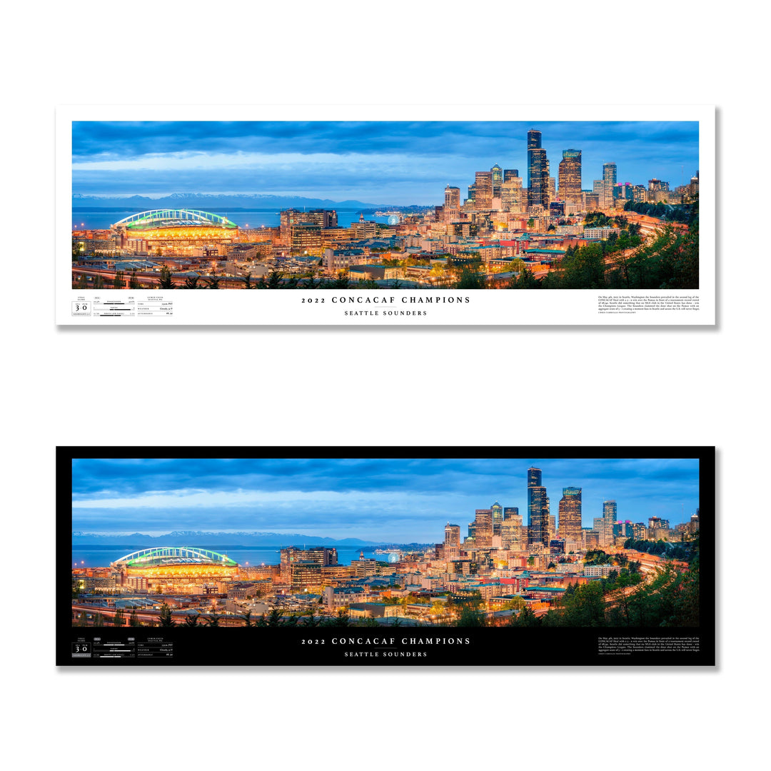 Chris Fabregas Fine Art Photography Panoramic Poster Seattle Sounders CONCACAF Championship Poster Wall Art print