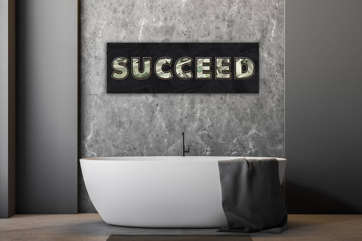 Chris Fabregas Fine Art Photography Poster Motivational Money Poster - SUCCEED Wall Art print