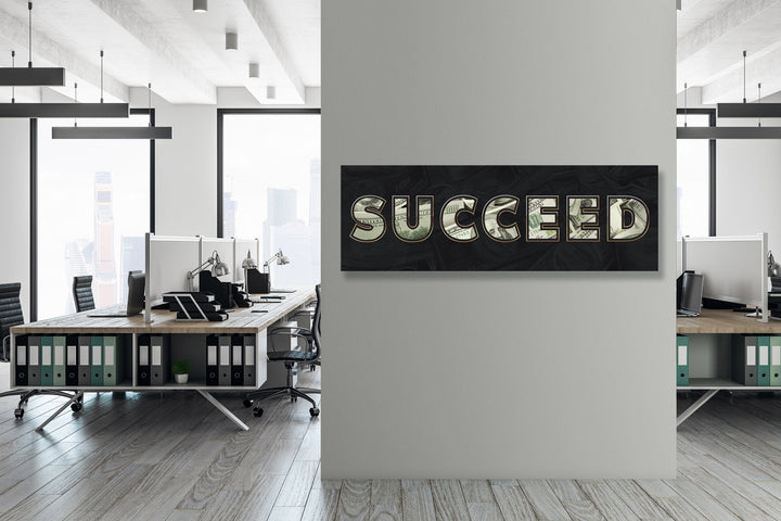 Chris Fabregas Fine Art Photography Poster Motivational Money Poster - SUCCEED Wall Art print