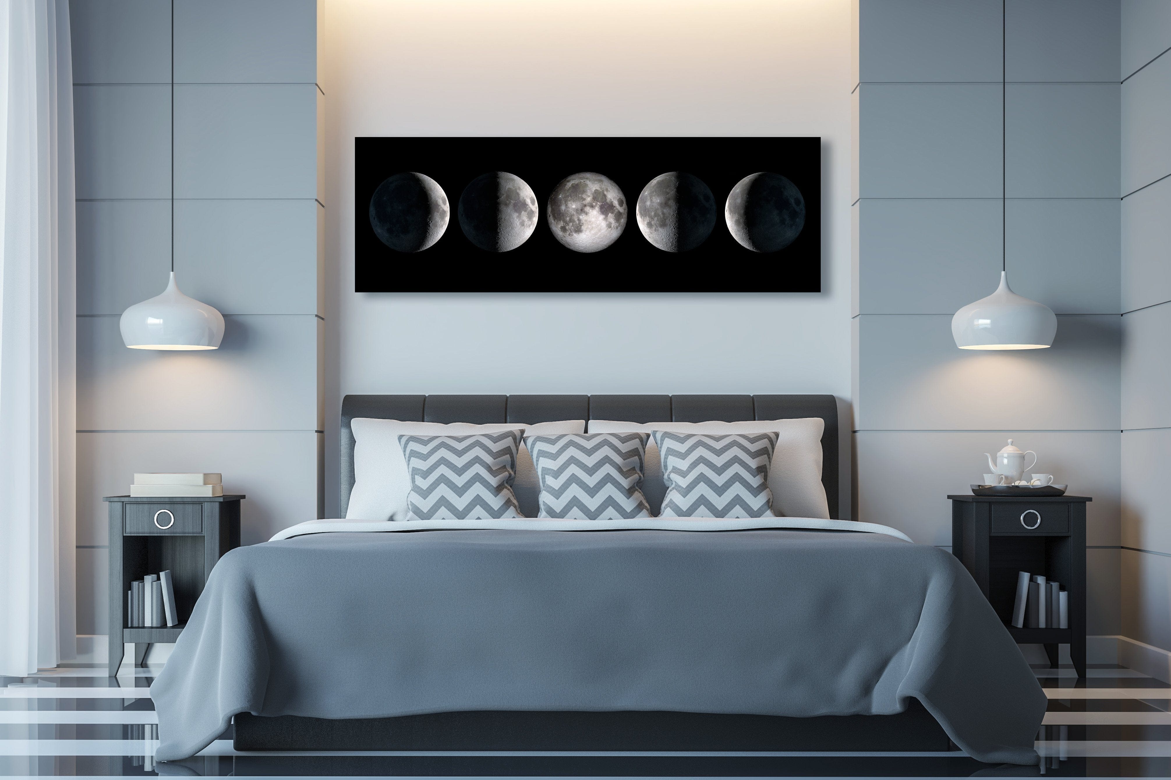 Phases of the Moon Archival Poster – Stunning Moon Wall Art