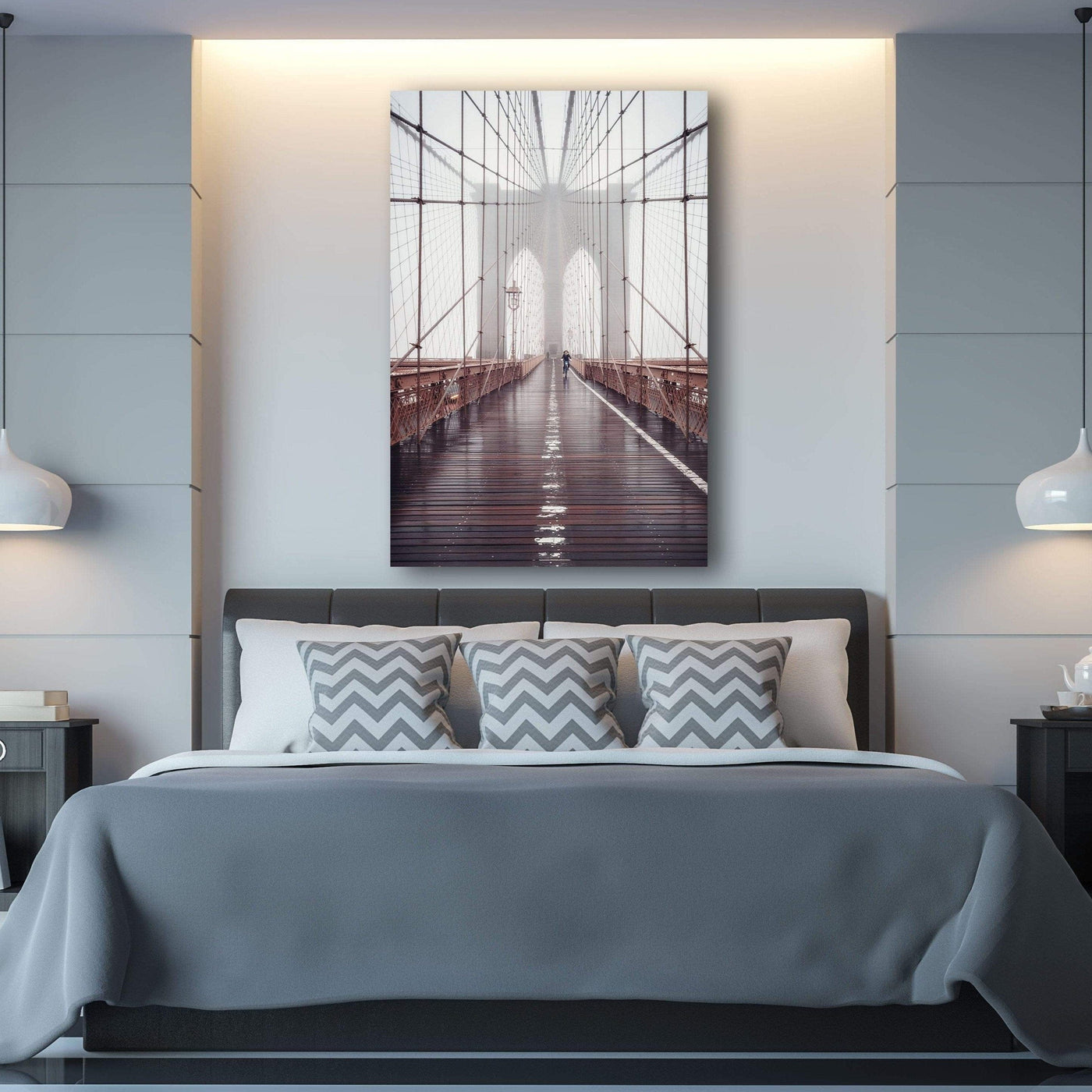 Brooklyn Bridge New York City displayed in a refined interior setting