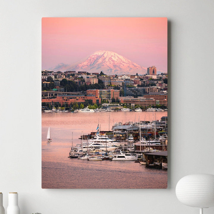 Chris Fabregas Photography Metal, Canvas, Paper Seattle's Lake Union With Mt. Rainier Wall Art print