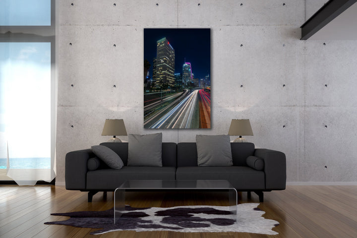 Chris Fabregas Photography Metal, Canvas, Paper Los Angeles At Night, Long Exposure Wall Art Photography Wall Art print