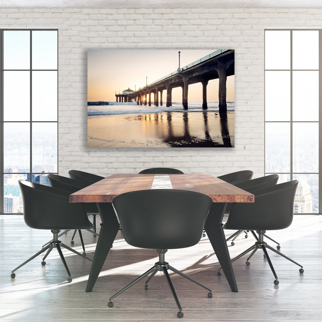 Chris Fabregas Photography Metal, Canvas, Paper Manhattan Beach Pier At Sunset, Wall Art Photography Wall Art print