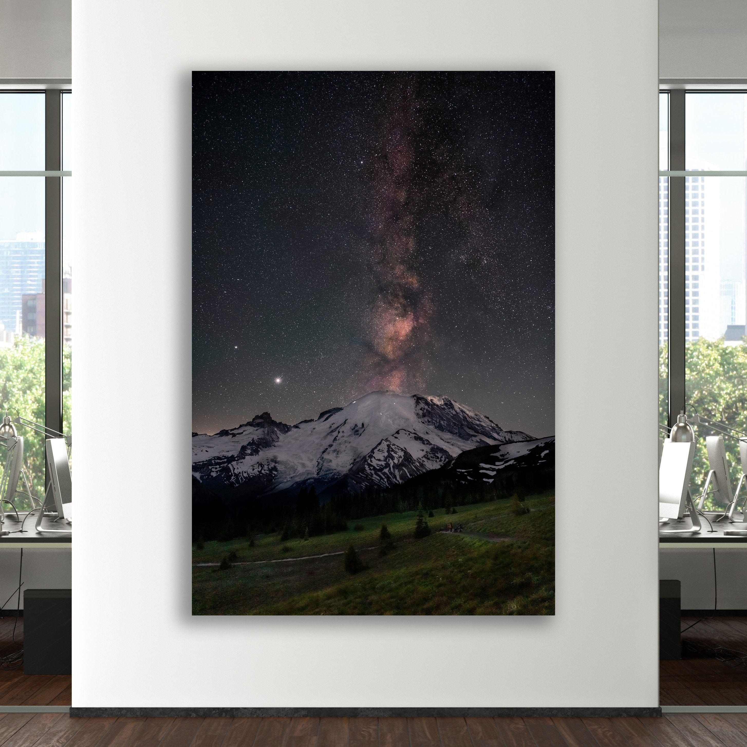 Milky Way Eruption Over Mt.Rainier National Park - Fine Art Wall