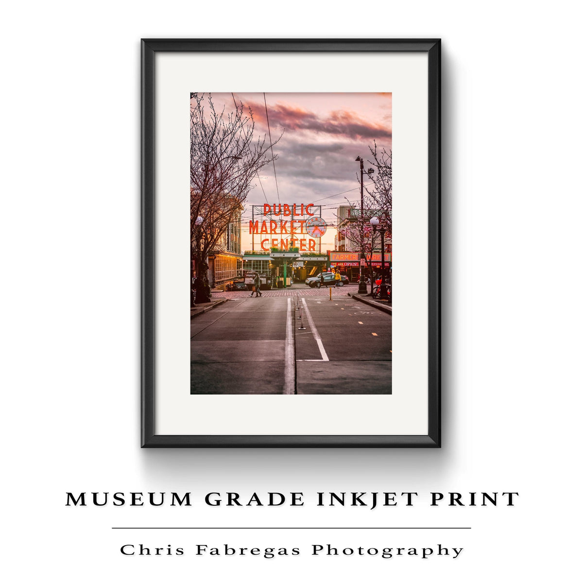 Pike Place Market Seattle shown as a Museum Grade Inkjet Paper print