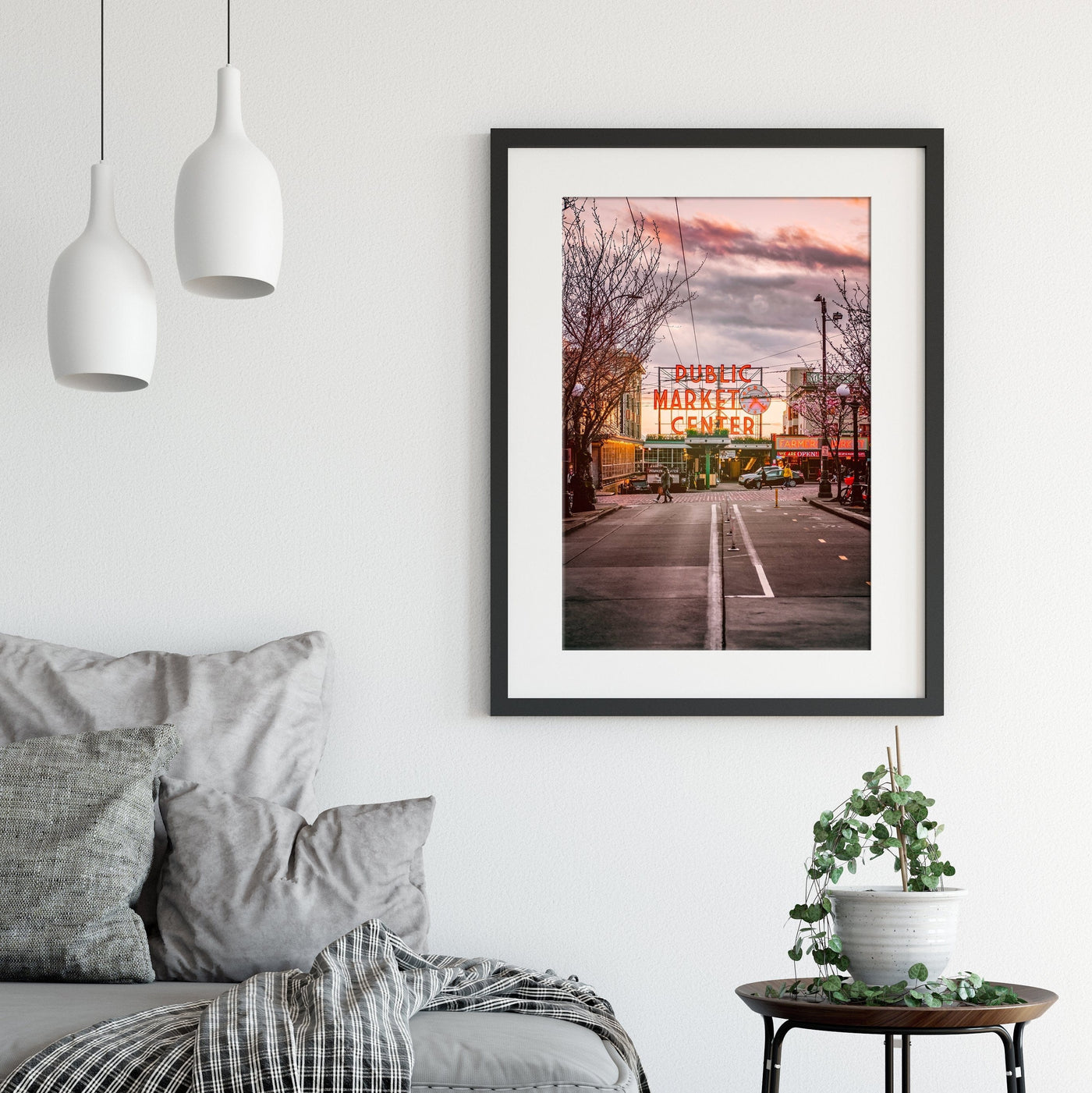 Pike Place Market Seattle displayed in a styled interior