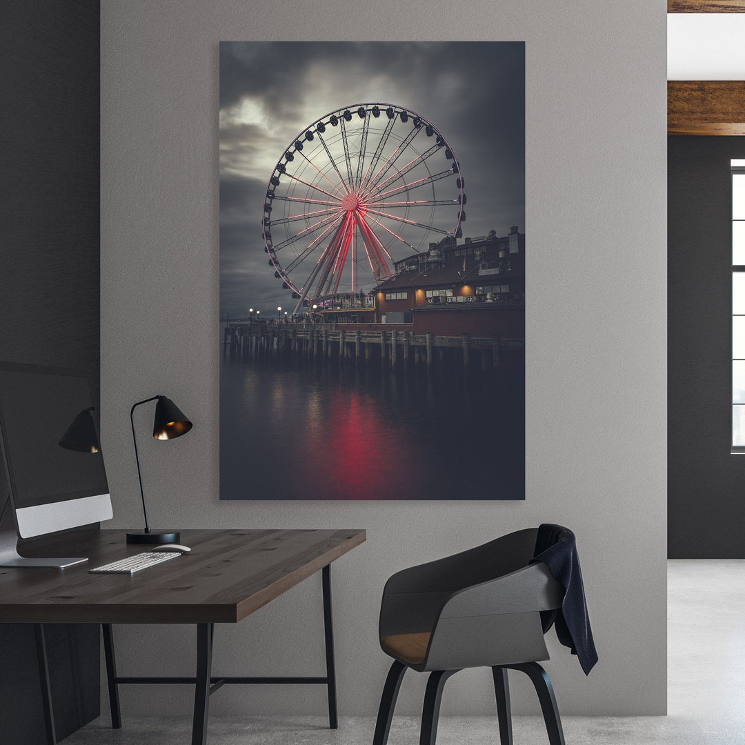 Chris Fabregas Photography Metal, Canvas, Paper Seattle Great Wheel Wall Art print