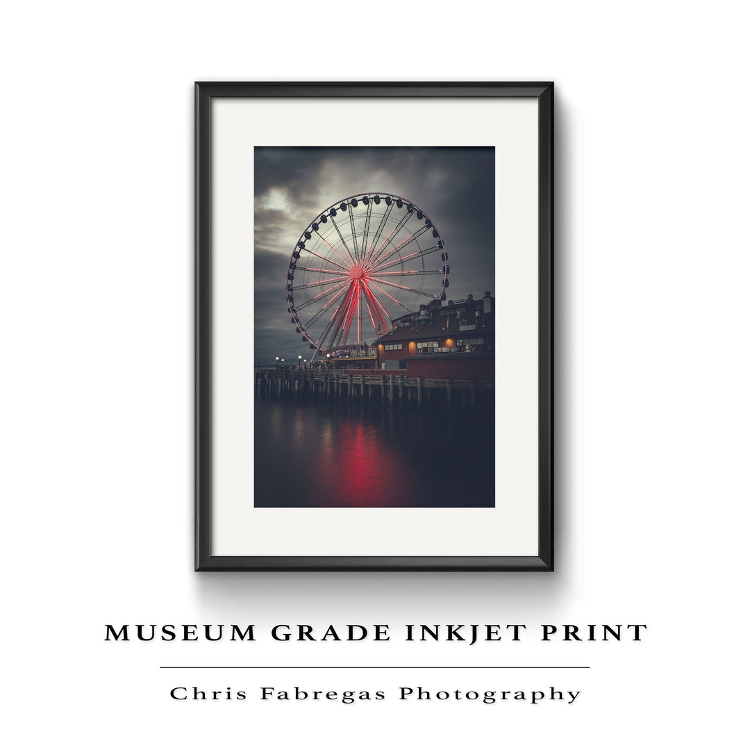 Chris Fabregas Photography Metal, Canvas, Paper Seattle Great Wheel Wall Art print