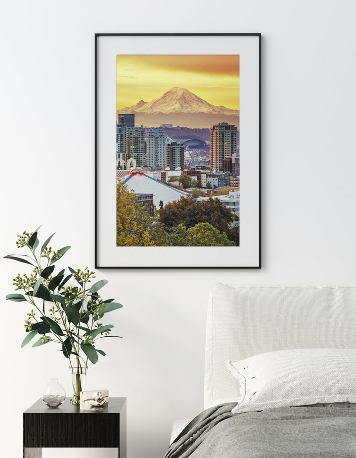 Chris Fabregas Photography Metal, Canvas, Paper Seattle Meets Mt. Rainier Wall Art print