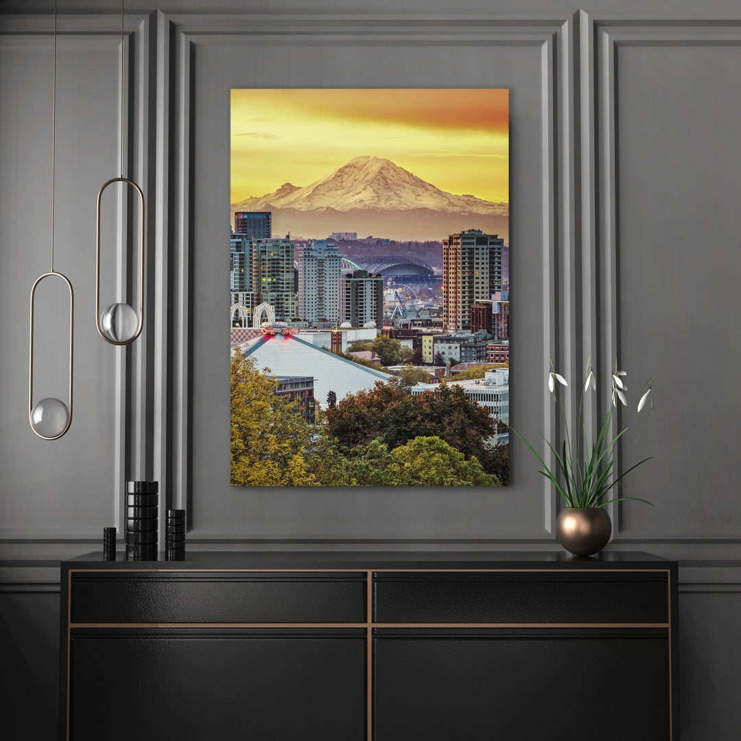 Chris Fabregas Photography Metal, Canvas, Paper Seattle Meets Mt. Rainier Wall Art print