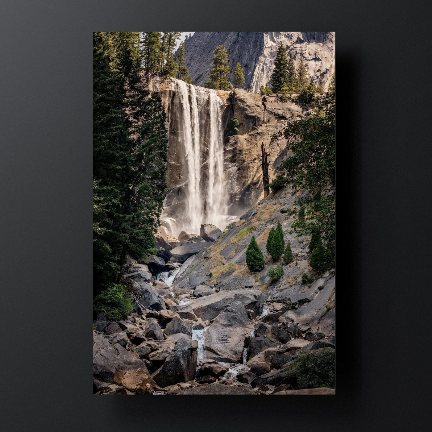 Yosemite Vernal Falls displayed in a refined room interior