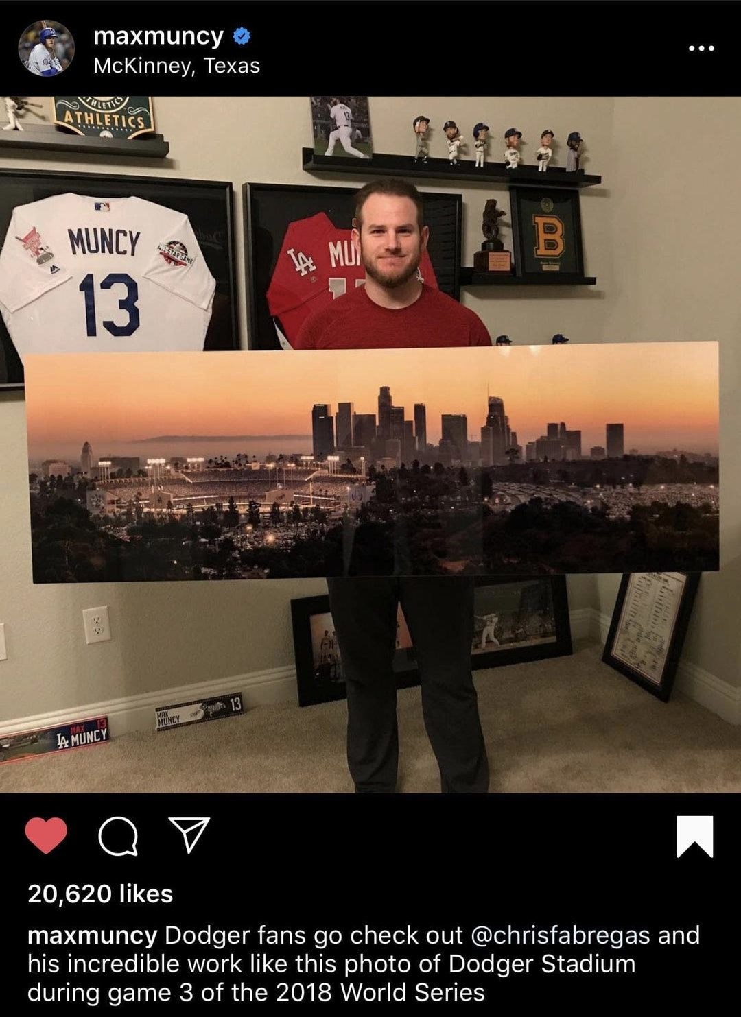 Chris Fabregas Photography Metal Print, Canvas Dodger Stadium 2018 World Series Historic Game Three Fine Art Print Wall Art print