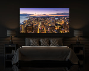 Chris Fabregas Photography Metal Print, Canvas Downtown Seattle Panoramic Limited Edition Print Wall Art print