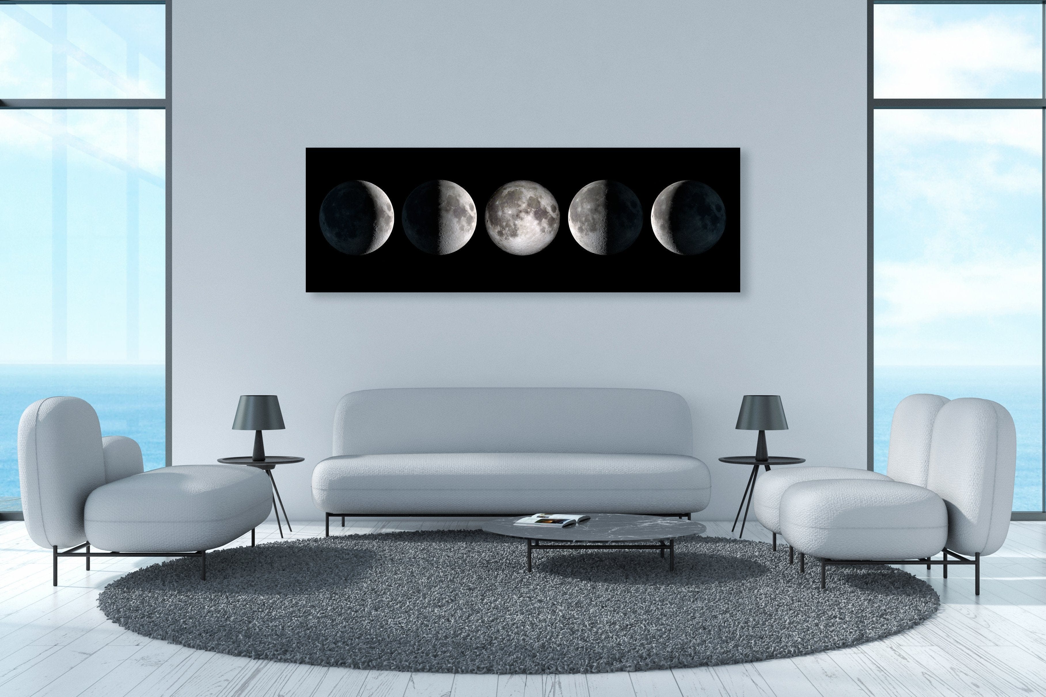 Moon Phase Sequence For sale as Framed Prints, Photos, Wall Art