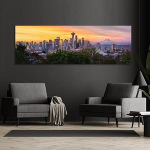 Chris Fabregas Photography Metal Print, Canvas Seattle Skyline Panoramic Print, Limited Edition, Updated Skyline Wall Art print