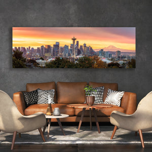 Chris Fabregas Photography Metal Print, Canvas Seattle Skyline Panoramic Print, Limited Edition Wall Art print
