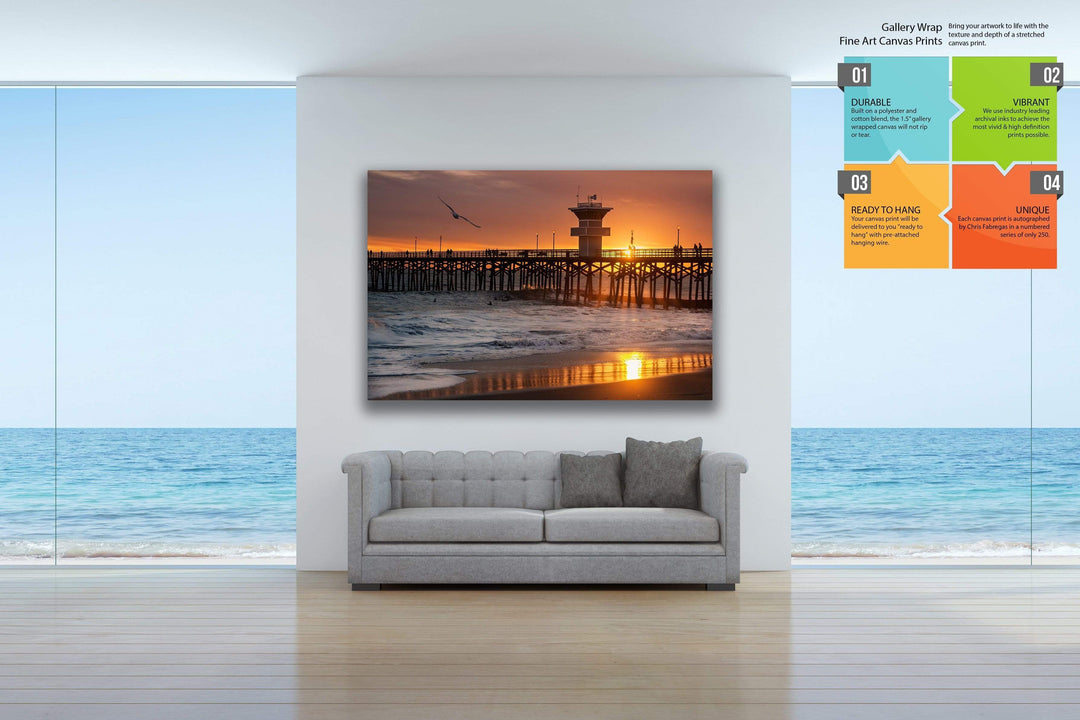 Chris Fabregas Photography Metal, Wood, Canvas, Paper Seal Beach Sunset Wall Art print