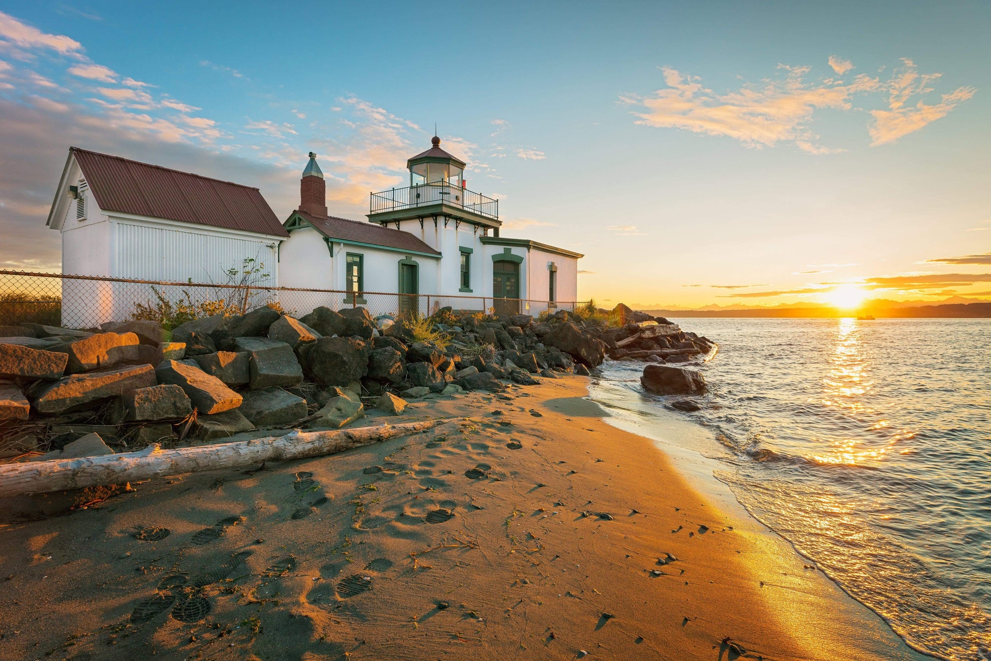 Chris Fabregas Photography Metal, Wood, Canvas, Paper West Point Lighthouse In Seattle's Discovery Park Wall Art print