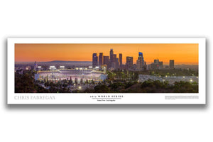 Chris Fabregas Photography Panoramic Poster Dodger Stadium 2017 World Series Panoramic Poster Wall Art print