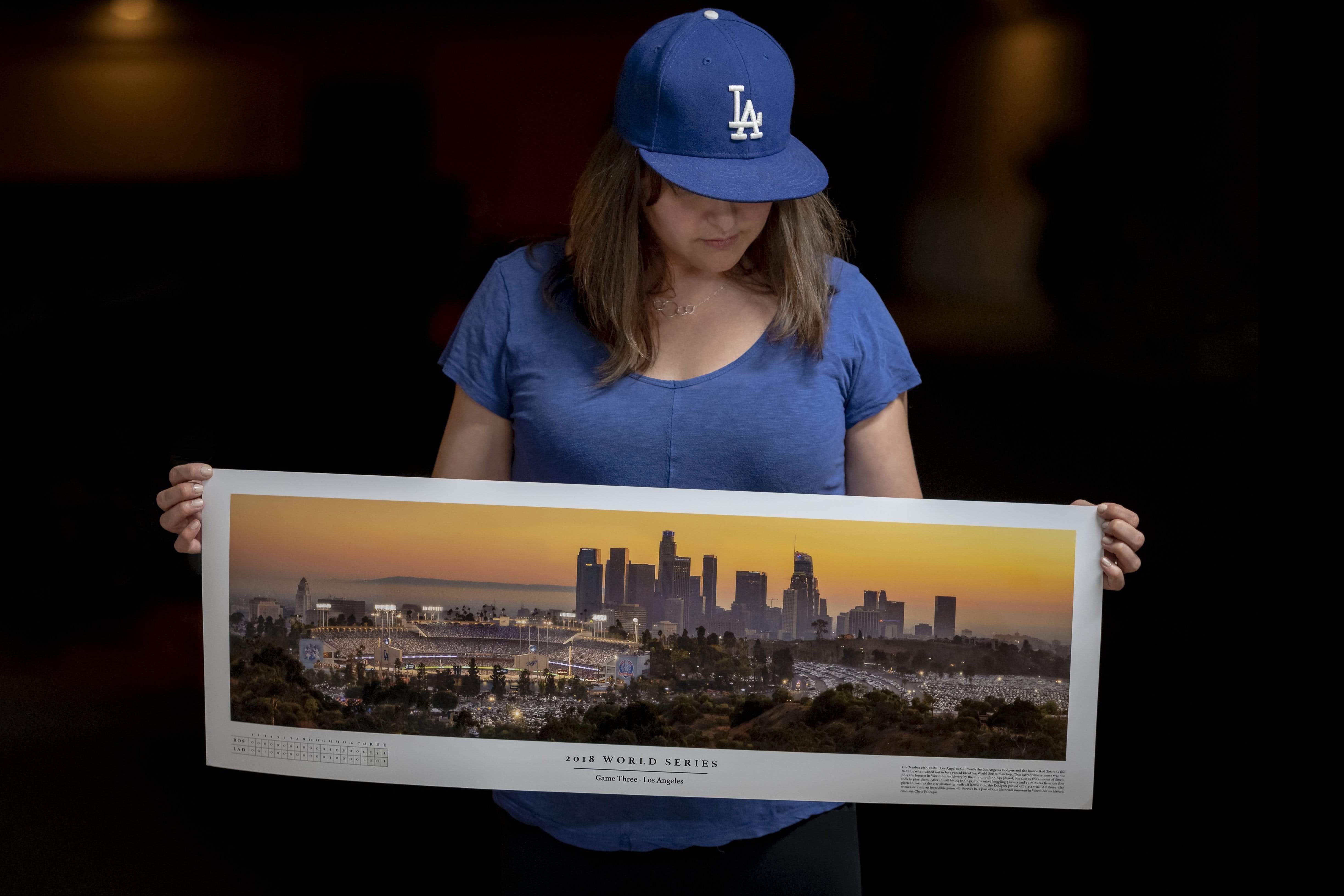 Dodgers Skyline Print | Wall Art | Vintage Poster | Dodgers Baseball