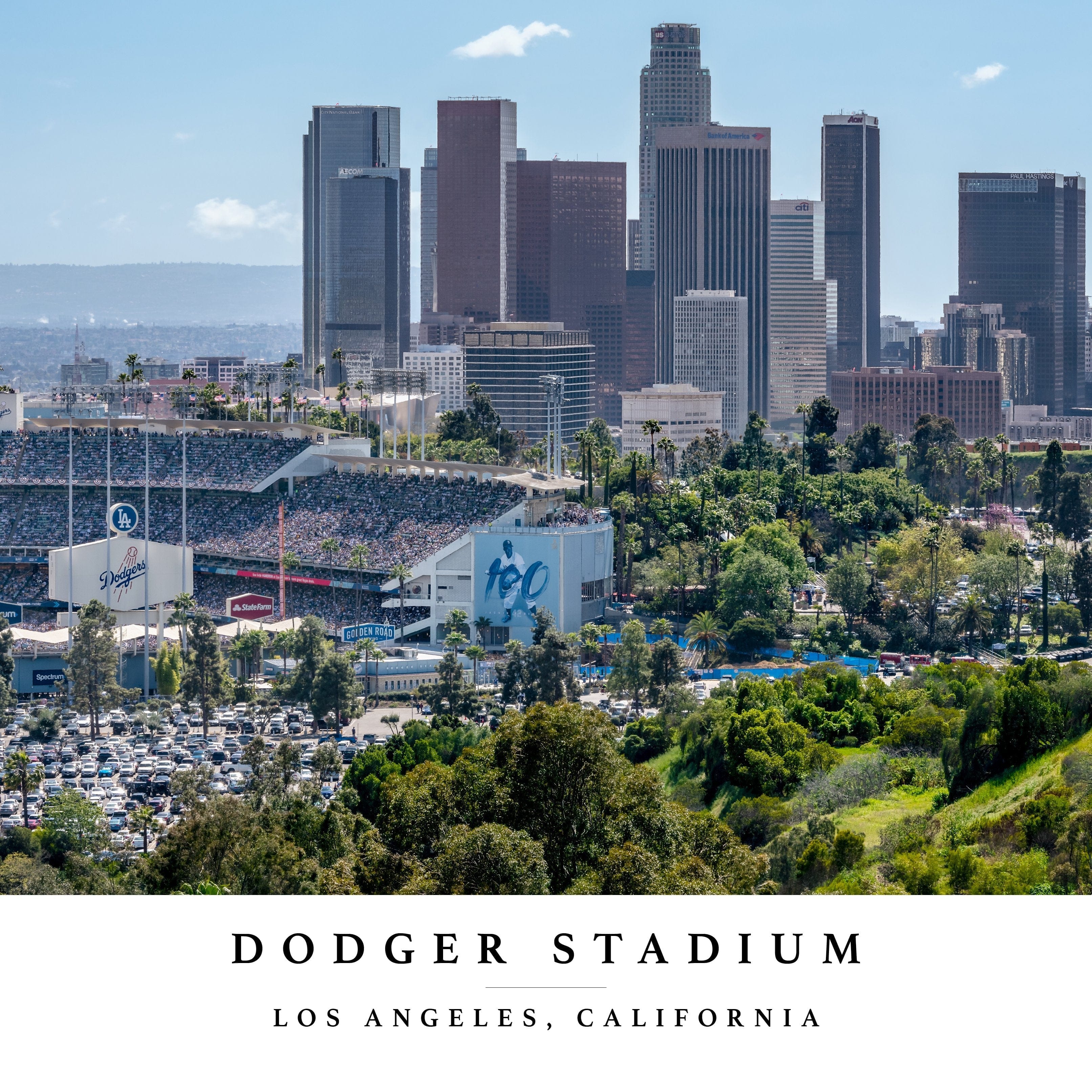 Dodger Stadium & LA skyline : r/Dodgers