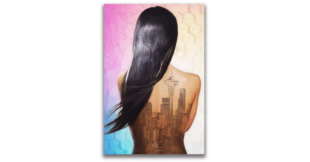 Seattle Skyline Vibrant City Poster fine art print preview