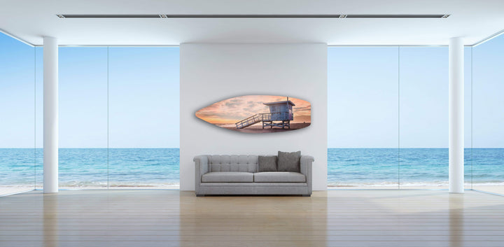 Chris Fabregas Photography Surfboard Malibu, California - Baltic Birch Wood Surfboard Wall Art print